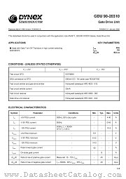 GDU90-20310 datasheet pdf Dynex Semiconductor