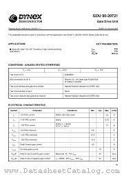 GDU90-20721 datasheet pdf Dynex Semiconductor