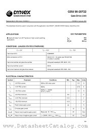 GDU90-20722 datasheet pdf Dynex Semiconductor