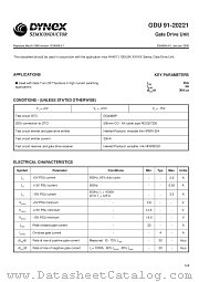 GDU91-20221 datasheet pdf Dynex Semiconductor