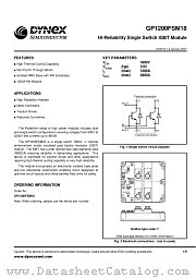 GP1200FSM18 datasheet pdf Dynex Semiconductor