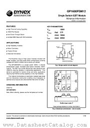 GP1600FSM12 datasheet pdf Dynex Semiconductor