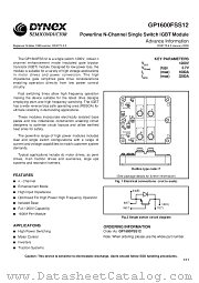 GP1600FSS12 datasheet pdf Dynex Semiconductor