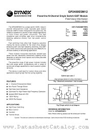 GP2400ESM12 datasheet pdf Dynex Semiconductor