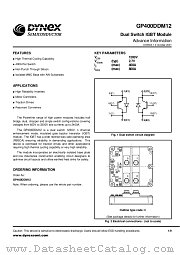 GP400DDM12 datasheet pdf Dynex Semiconductor