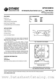 GP401DDM18 datasheet pdf Dynex Semiconductor