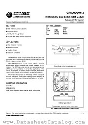 GP800DDM12 datasheet pdf Dynex Semiconductor
