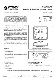 GP800DDS12 datasheet pdf Dynex Semiconductor