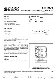 GP801DCM18 datasheet pdf Dynex Semiconductor