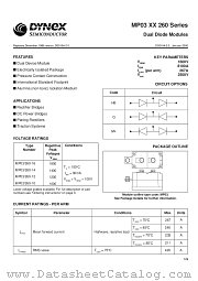 MP03XX260 datasheet pdf Dynex Semiconductor