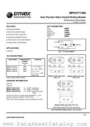 MP04TT1400-25-W3 datasheet pdf Dynex Semiconductor