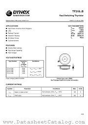 TF21916B datasheet pdf Dynex Semiconductor