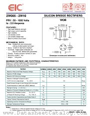 2W08 datasheet pdf EIC discrete Semiconductors