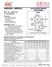 ABR2500 datasheet pdf EIC discrete Semiconductors