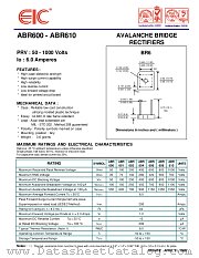 ABR602 datasheet pdf EIC discrete Semiconductors