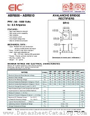 ABR804 datasheet pdf EIC discrete Semiconductors