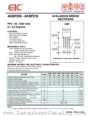 AKBP208 datasheet pdf EIC discrete Semiconductors