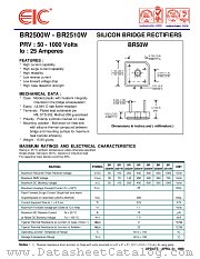 BR2504W datasheet pdf EIC discrete Semiconductors