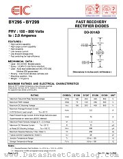 BY296 datasheet pdf EIC discrete Semiconductors
