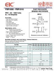 FBR1006 datasheet pdf EIC discrete Semiconductors