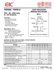 FBR801 datasheet pdf EIC discrete Semiconductors