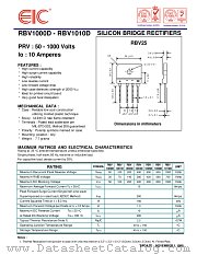 RBV1002D datasheet pdf EIC discrete Semiconductors
