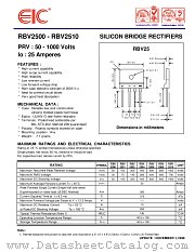 RBV2510 datasheet pdf EIC discrete Semiconductors