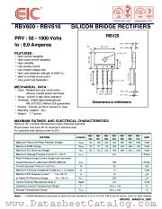 RBV601 datasheet pdf EIC discrete Semiconductors