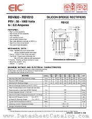 RBV808 datasheet pdf EIC discrete Semiconductors