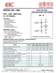 RGP02-20E datasheet pdf EIC discrete Semiconductors