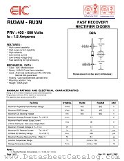 RU3M datasheet pdf EIC discrete Semiconductors