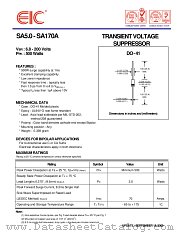 SA6.5A datasheet pdf EIC discrete Semiconductors