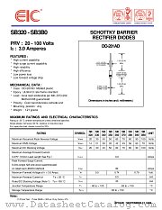 SB350 datasheet pdf EIC discrete Semiconductors