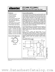 EL2006G datasheet pdf Elantec Semiconductor