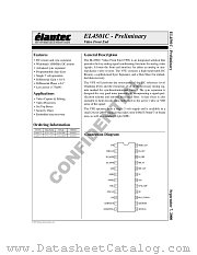 EL4501CS datasheet pdf Elantec Semiconductor