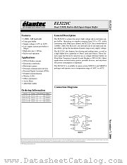 EL5221CW-T7 datasheet pdf Elantec Semiconductor