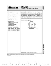 EL7182C datasheet pdf Elantec Semiconductor
