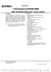 EBS11RC4ACNA-7A datasheet pdf Elpida Memory