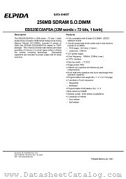 EBS25EC8APSA-75L datasheet pdf Elpida Memory