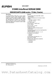 EBS52EC8APFA-75 datasheet pdf Elpida Memory