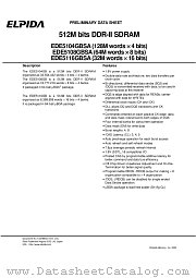 EDE5104GBSA datasheet pdf Elpida Memory