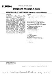 HB54A2568KN-10B datasheet pdf Elpida Memory