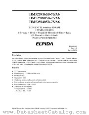 HM5259165B datasheet pdf Elpida Memory