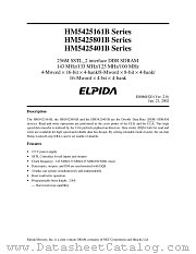 HM5425801BTT-75A datasheet pdf Elpida Memory