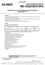 MC-4532CD647XFA-A75 datasheet pdf Elpida Memory
