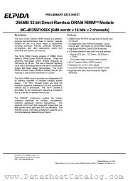 MC-4R256FKK6K-840 datasheet pdf Elpida Memory