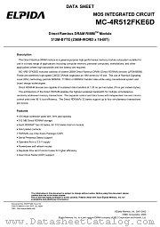 MC-4R512FKE6D-745 datasheet pdf Elpida Memory