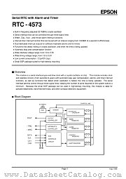 RTC4573 datasheet pdf Epson Company