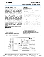 XR16L2752 datasheet pdf Exar