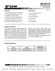 XR2211A datasheet pdf Exar